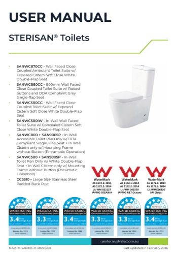Sterisan Toilets Sanwc880cc
