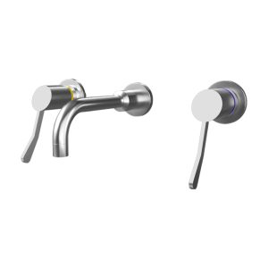 Zero Lead Stainless Steel 316 In-Wall 100mm Lever Recess Mixing Set w/ Fixed Parallel Spout