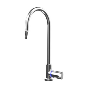Zero Lead Stainless Steel 316 400mm Tall Single Temperature Hob Mounted Laboratory Tapware w/ Swivel Spout